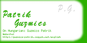 patrik guzmics business card